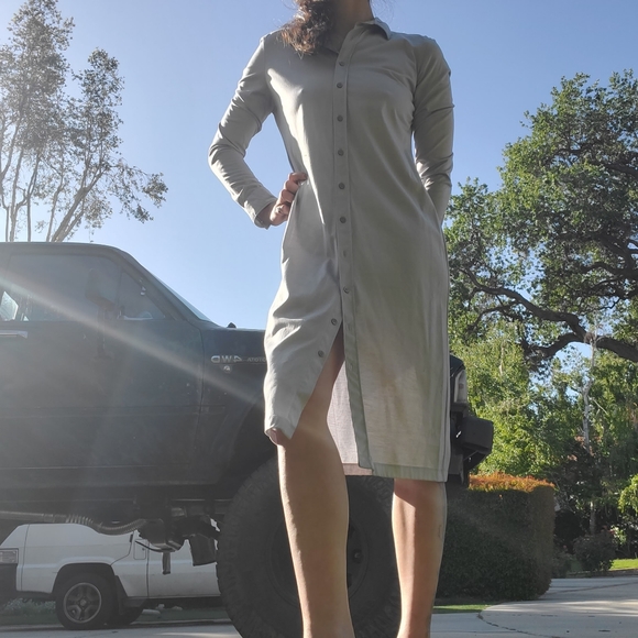 Calvin Klein Dresses & Skirts - CALVIN KLEIN Longsleeve Button Down Shirt Midi Dress 6